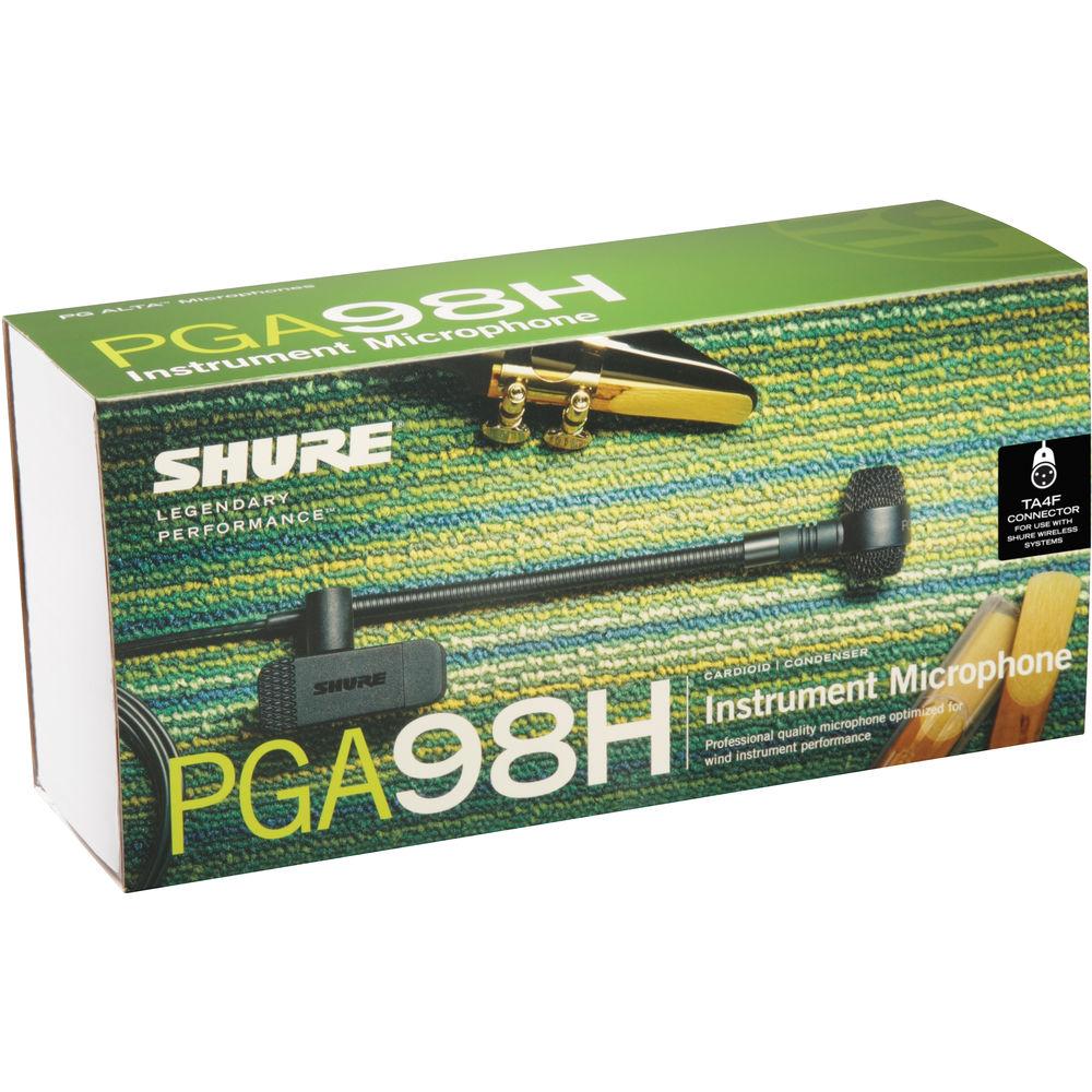 Shure PGA98H-TQG Clip-On Cardioid Condenser Horn Mic with TA4F