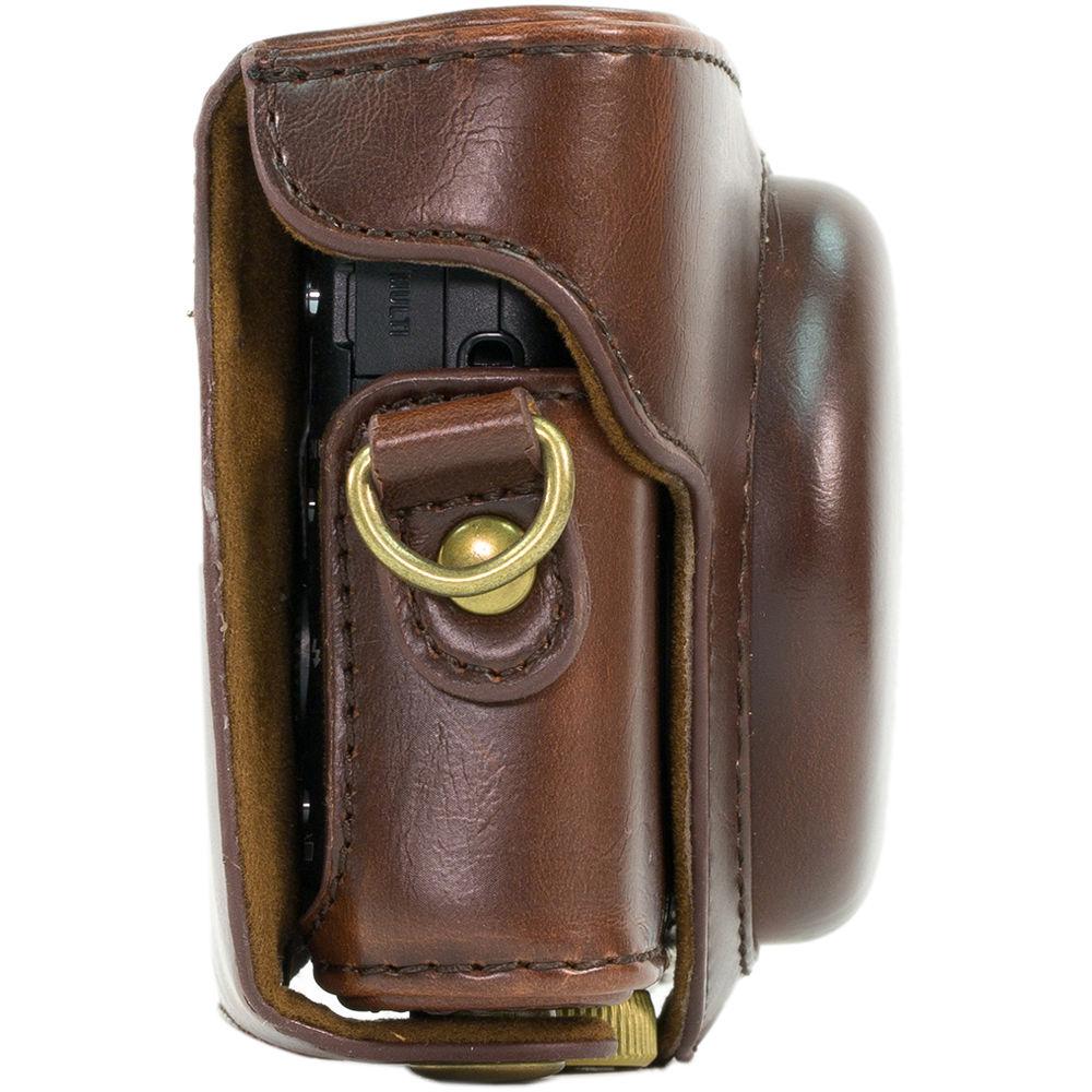 MegaGear Ever Ready PU Leather Camera Case and Strap for Sony Cyber-shot DSC-RX100 VI, V, IV, III