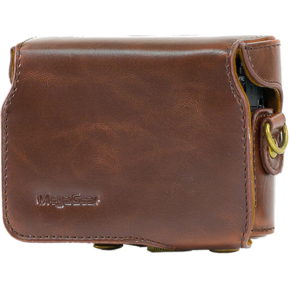 MegaGear Ever Ready PU Leather Camera Case and Strap for Sony Cyber-shot DSC-RX100 VI, V, IV, III