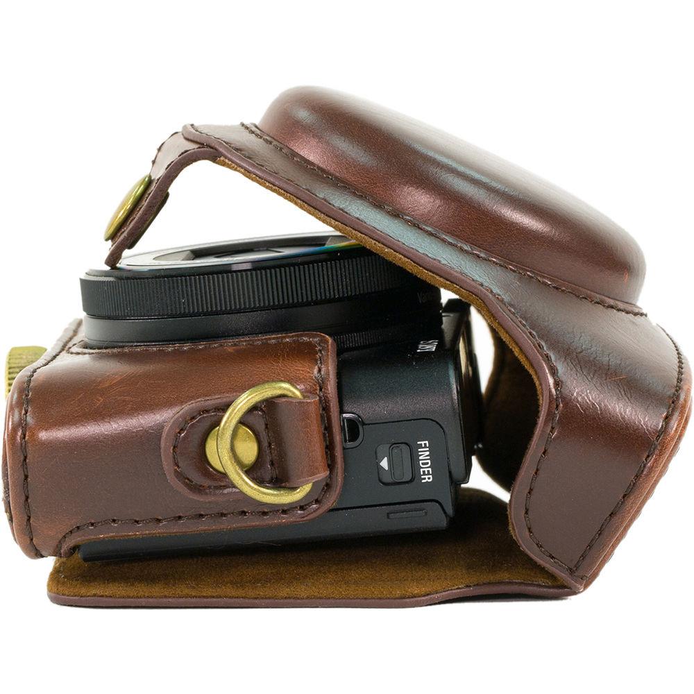 MegaGear Ever Ready PU Leather Camera Case and Strap for Sony Cyber-shot DSC-RX100 VI, V, IV, III