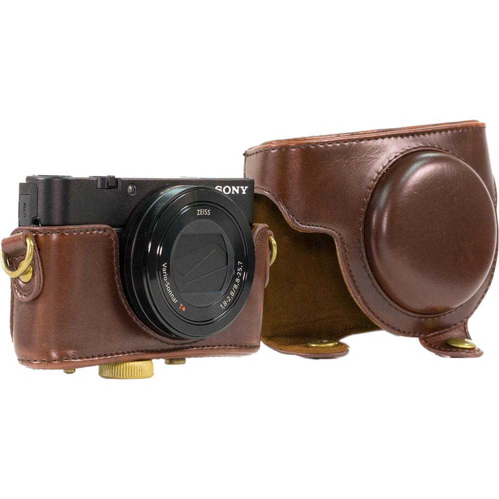 MegaGear Ever Ready PU Leather Camera Case and Strap for Sony Cyber-shot DSC-RX100 VI, V, IV, III