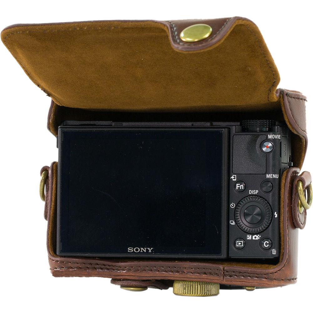 MegaGear Ever Ready PU Leather Camera Case and Strap for Sony Cyber-shot DSC-RX100 VI, V, IV, III