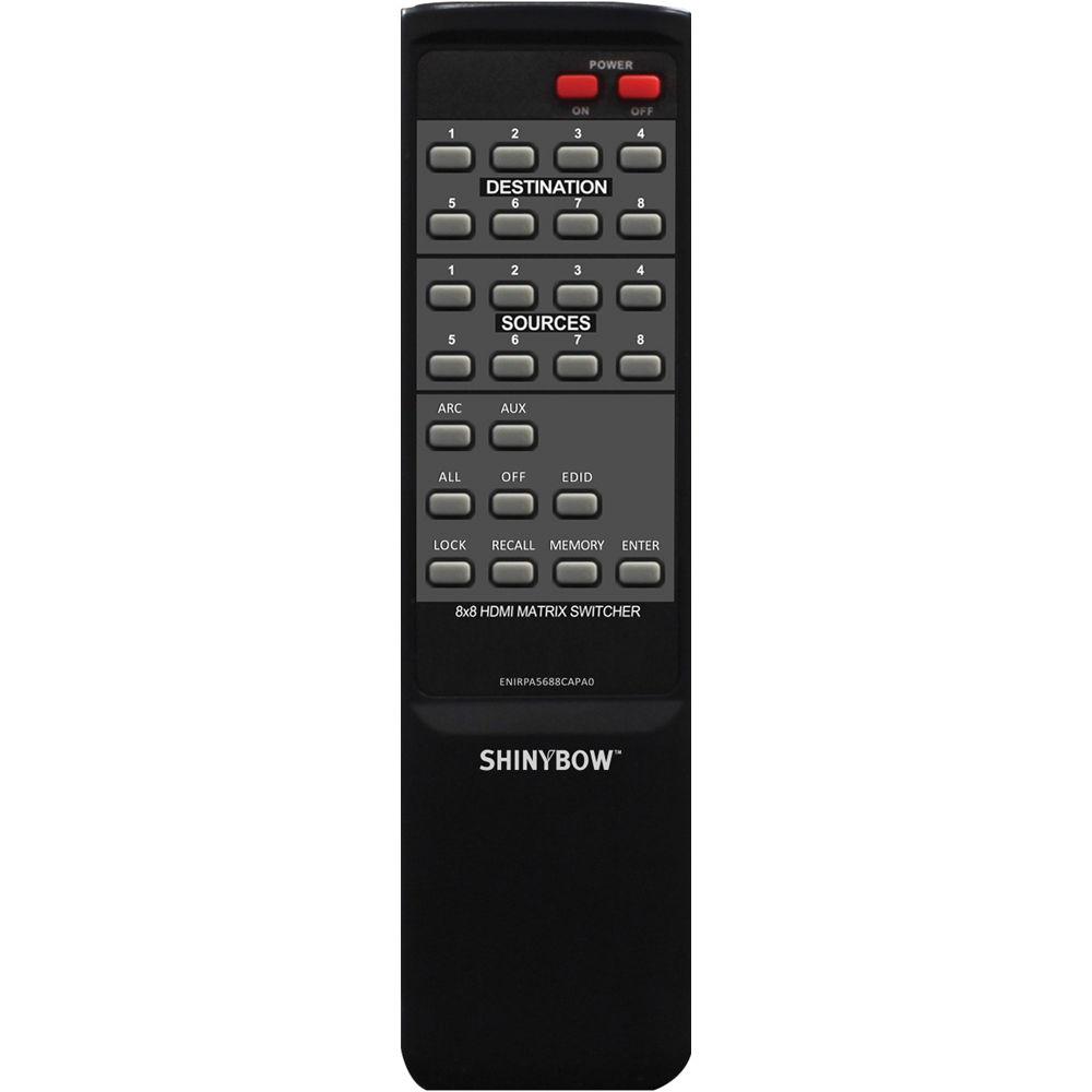 Shinybow SB-5688CAP 8 x 8 HDMI Matrix Routing Switcher with Auxiliary Audio I O and PoH
