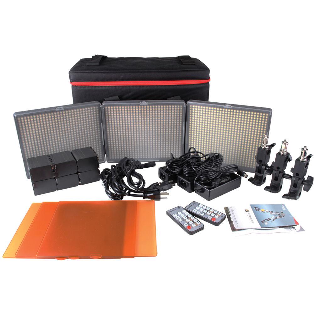 Aputure Amaran 3-Point 2-Spot 1-Flood Daylight HR672 3-Light Kit