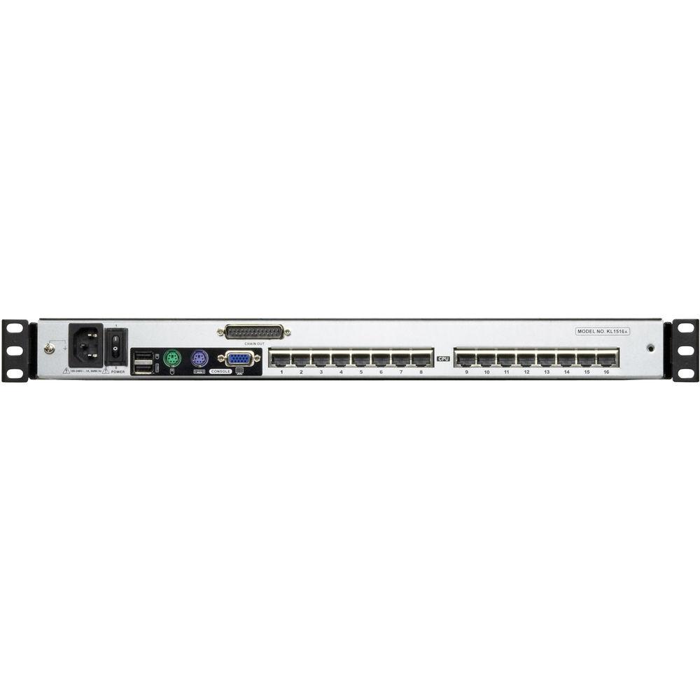 ATEN KL1516AiN 16-Port 19" Dual Rail CAT5 LCD KVM Over the Net