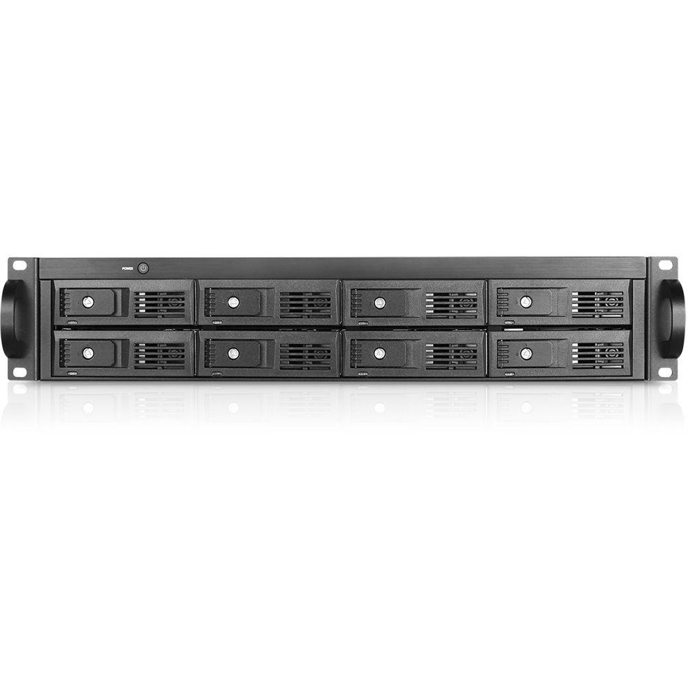 iStarUSA 8-Bay 3.5" SAS SATA 6.0Gbps miniSAS SFF8088 JBOD Trayless Rackmount Chassis