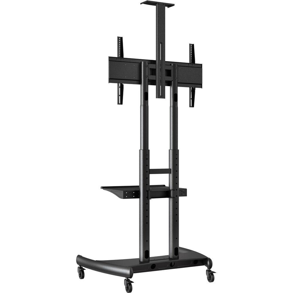 Luxor FP4000 Adjustable Height LCD TV Stand and Mount with Accessory Shelf and Camera Mount