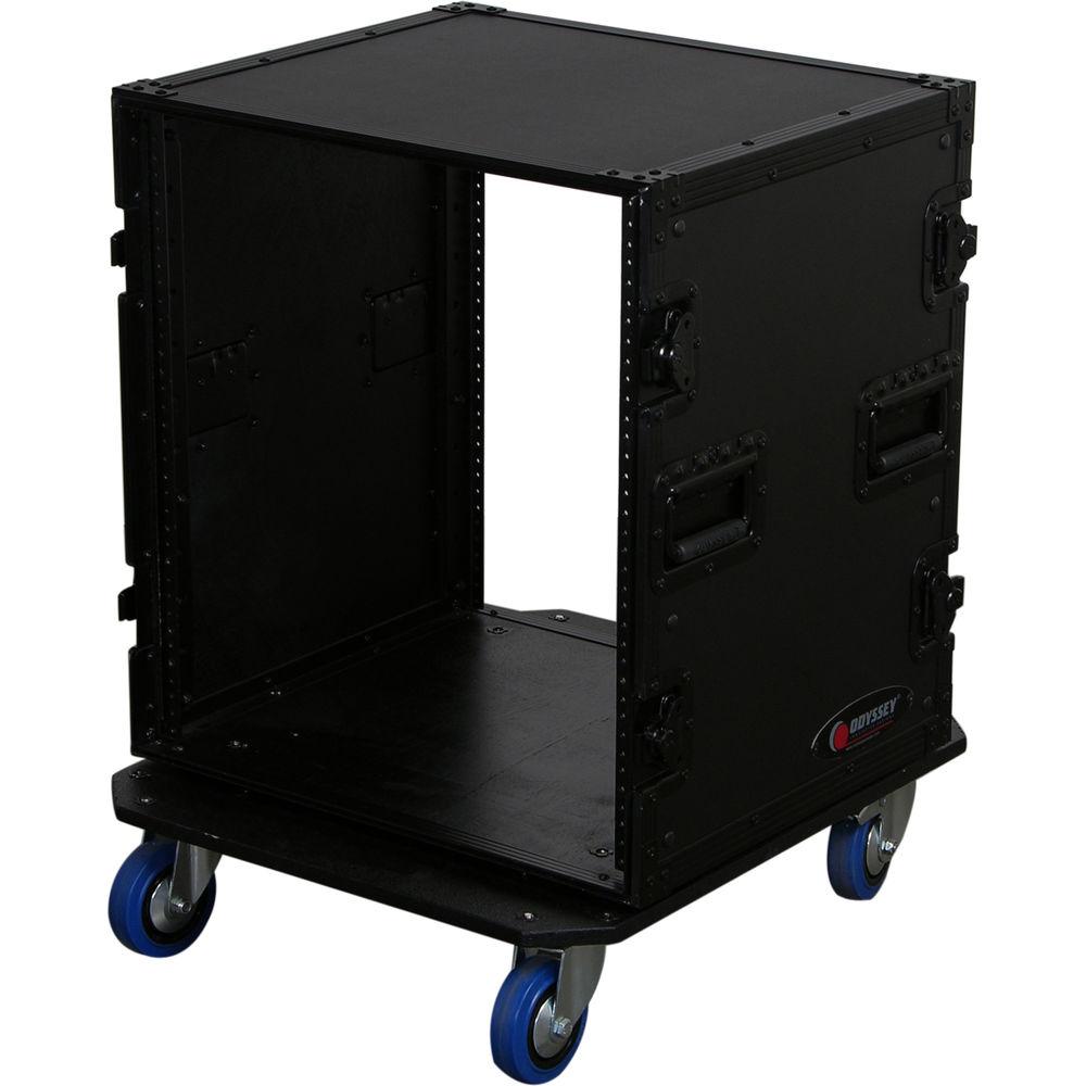Odyssey Innovative Designs Black Label 12-Space Amp Rack Case with Wheels