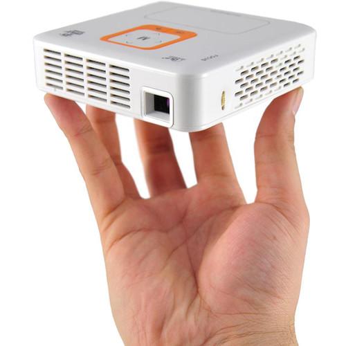 Pyle Pro PRJAND820 300-Lumen FWVGA Smart LED Pico Projector with Wi-Fi