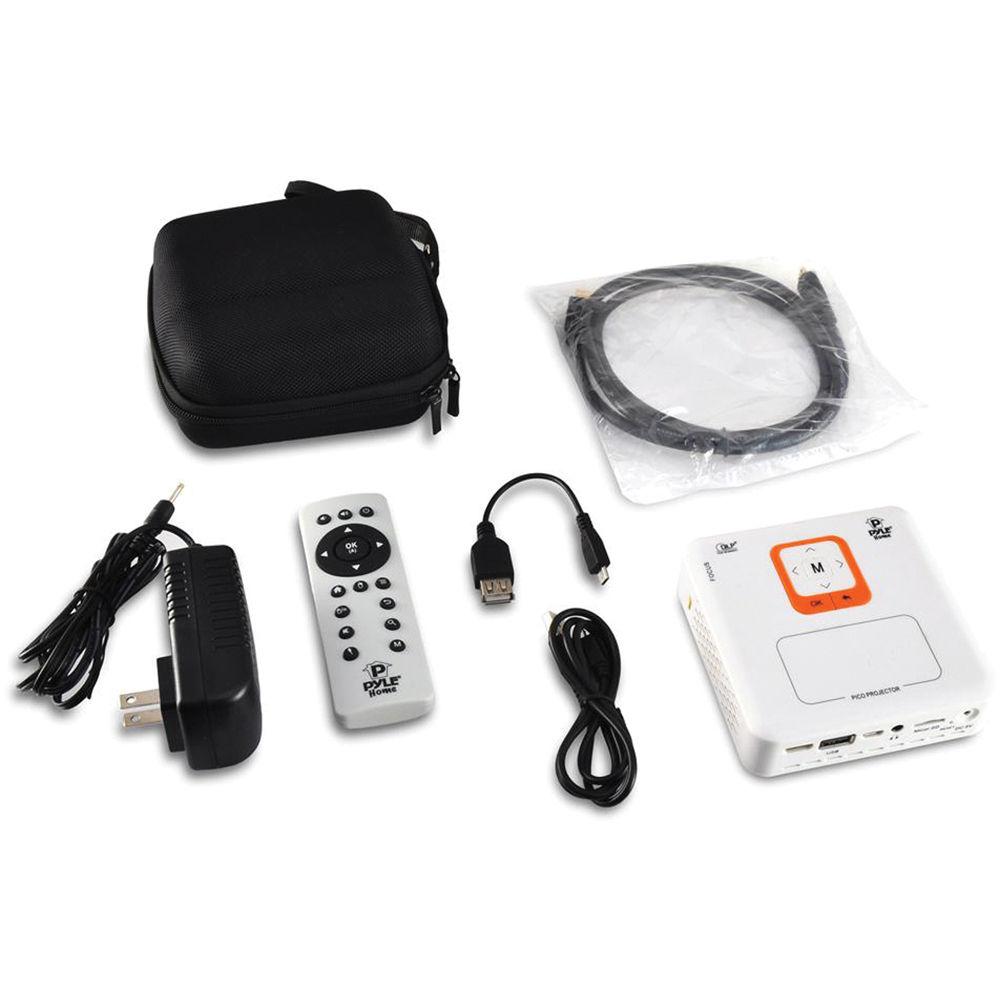 Pyle Pro PRJAND820 300-Lumen FWVGA Smart LED Pico Projector with Wi-Fi