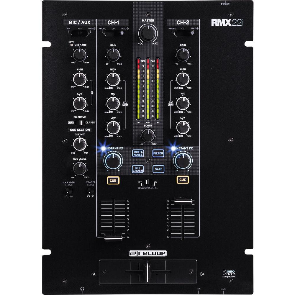 Reloop RMX-22i - 2 1 DJ Mixer with Digital FX and Smart Device Connectivity