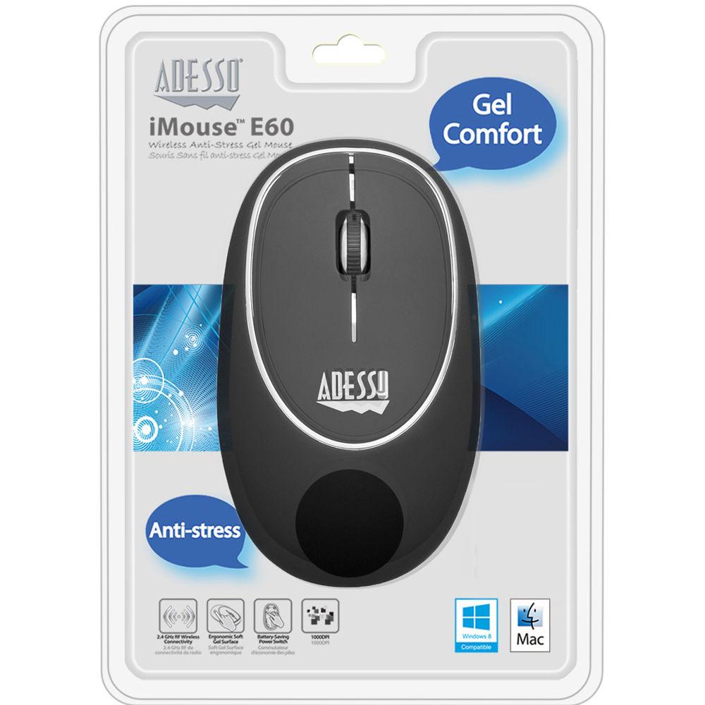 Adesso iMouse E60B Wireless Anti-Stress Gel Mouse