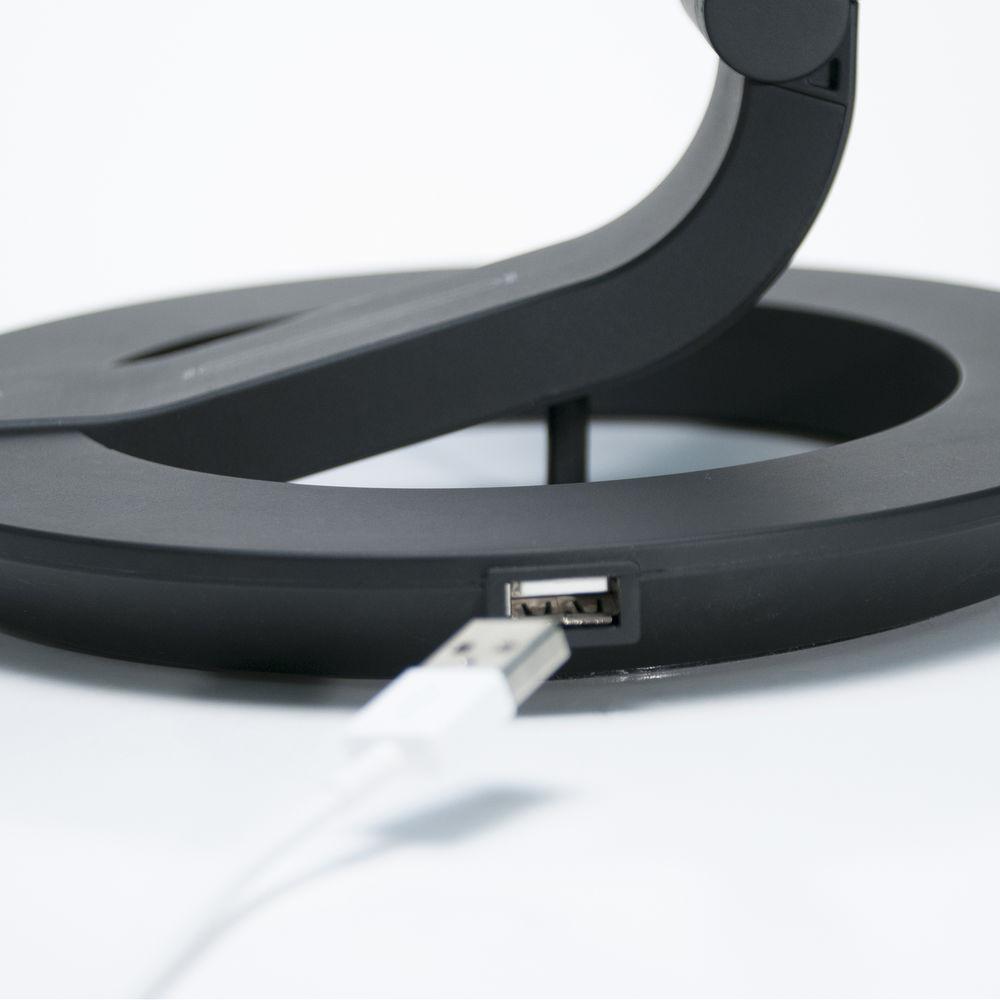 CTA Digital LED Desk Lamp Charging Stand for Tablets and Smartphones