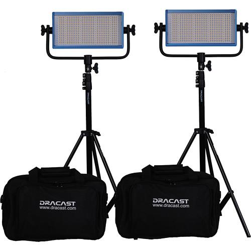 Dracast Daylight 3-Light Interview Kit with Gold Mount Battery Plates