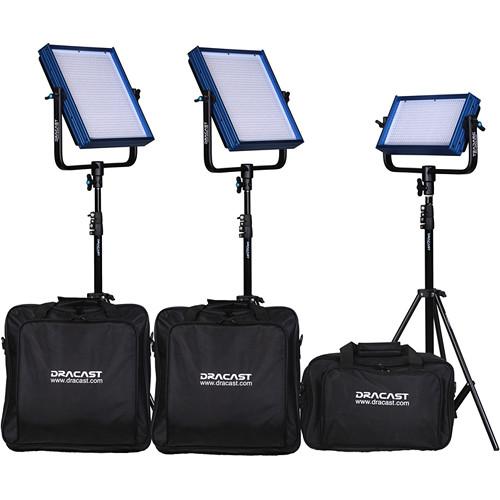 Dracast ENG Daylight 4-Light Kit with Sony V-Mount Battery Plates