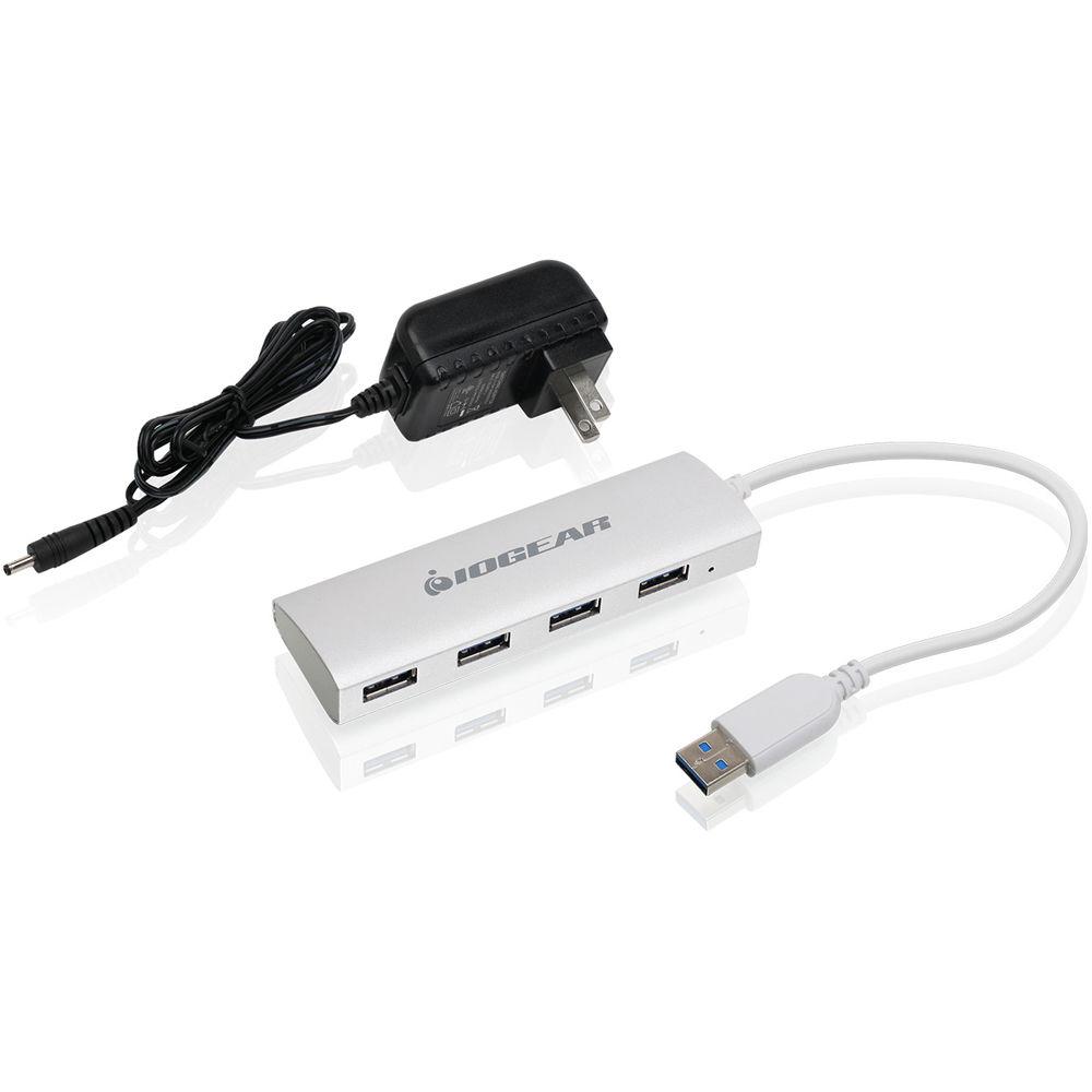 IOGEAR met USB 3.0 4-Port Hub with Power Adapter
