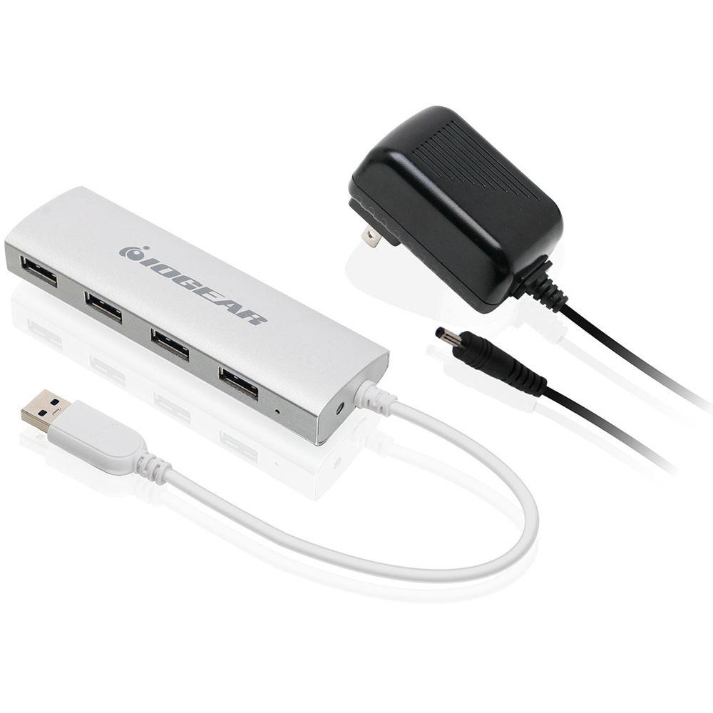 IOGEAR met USB 3.0 4-Port Hub with Power Adapter