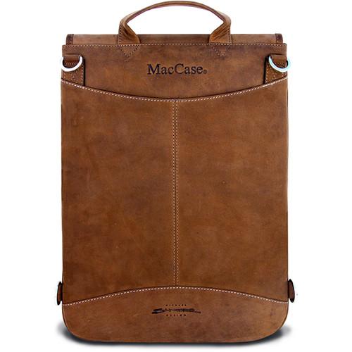 MacCase Premium Leather Flight Jacket with Backpack Straps for MacBook Pro 15"