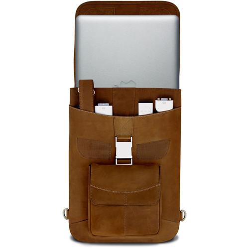MacCase Premium Leather Flight Jacket with Backpack Straps for MacBook Pro 15"