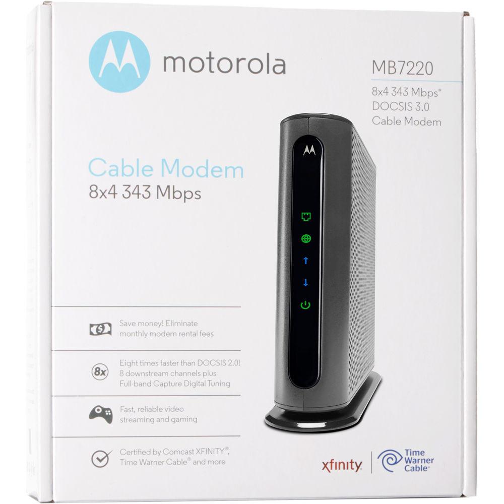 Motorola MB7220-10 8x4 343 Mbps DOCSIS 3.0 Cable Modem, Motorola, MB7220-10, 8x4, 343, Mbps, DOCSIS, 3.0, Cable, Modem