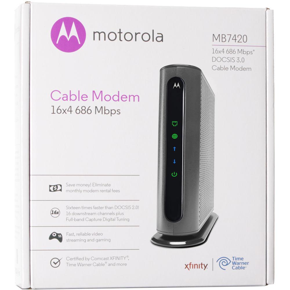 Motorola MB7420-10 16x4 686 Mbps DOCSIS 3.0 Cable Modem, Motorola, MB7420-10, 16x4, 686, Mbps, DOCSIS, 3.0, Cable, Modem