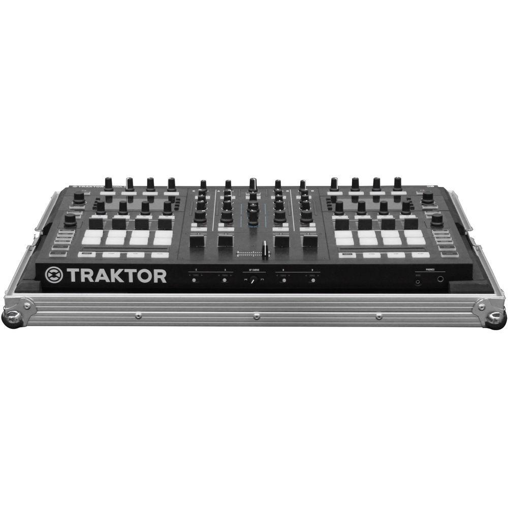 Odyssey Innovative Designs Flight Zone Low Profile Case with Shallow Bottom Reverse Lid for Traktor Kontrol S8 DJ Controller