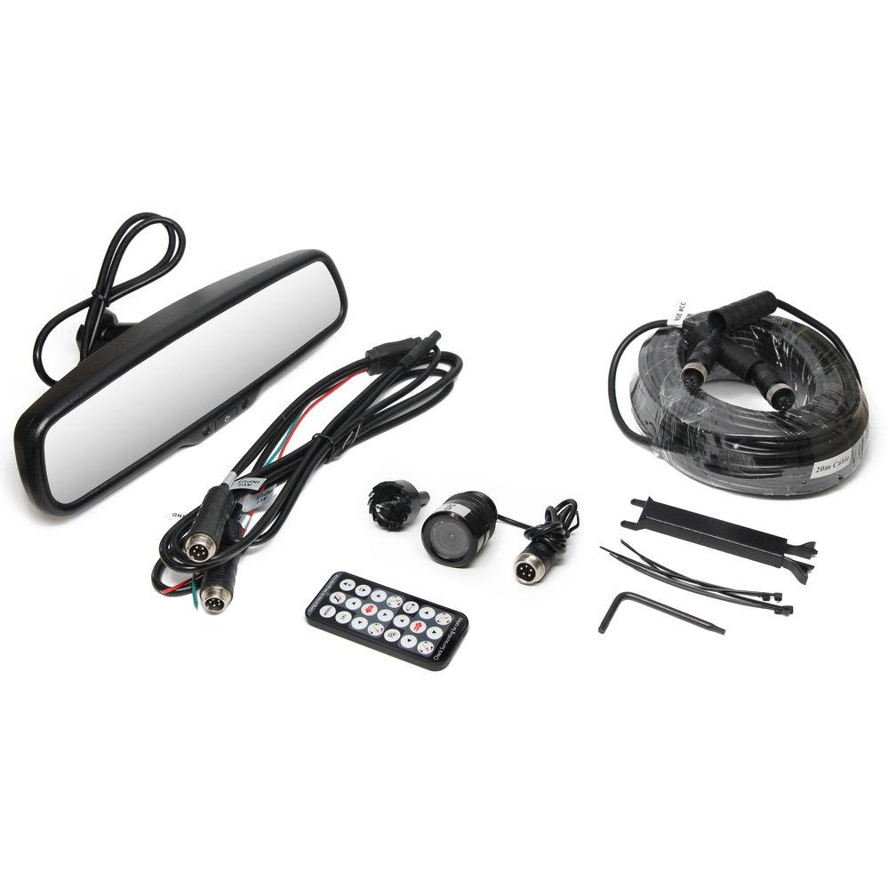 Rear View Safety Flush Mount Camera System with Mirror Monitor