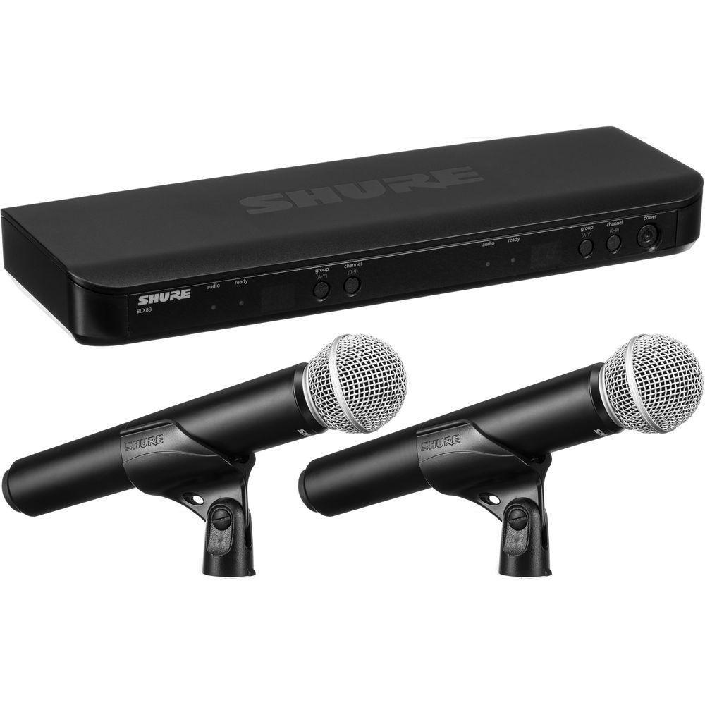 Shure BLX288 PG58 Dual-Transmitter Handheld Wireless System with 2 PG58 Mics
