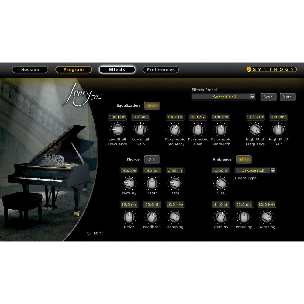 Synthogy Ivory II Grand Pianos - Virtual Instrument