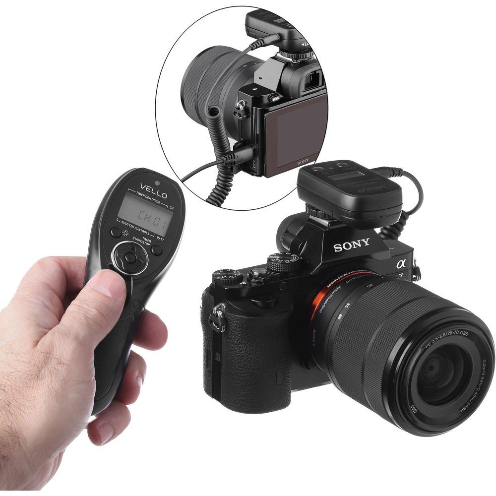 Vello Wireless ShutterBoss II Remote Switch with Digital Timer for Sony Multi-Terminal
