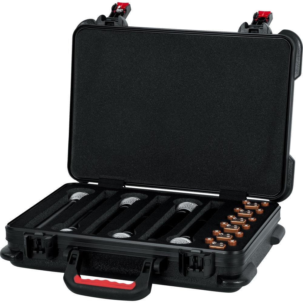 Gator Cases GTSA-MICW6 ATA-Molded Polyethylene Case with Foam Drops for up to 6 Wireless Microphones
