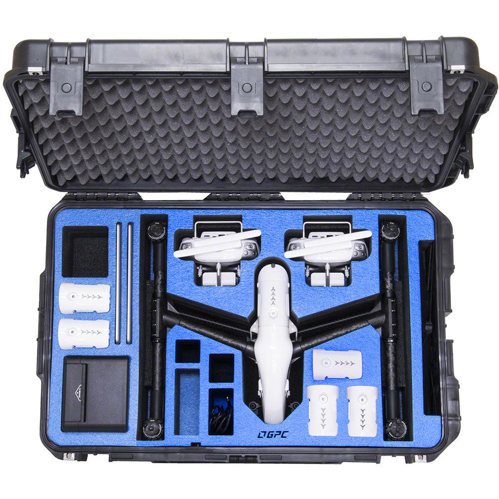 Go Professional Cases GPC-DJI-INSPIRE-1-T-X5 Watertight Hard Case with Wheels for DJI Inspire 1 in Travel Mode