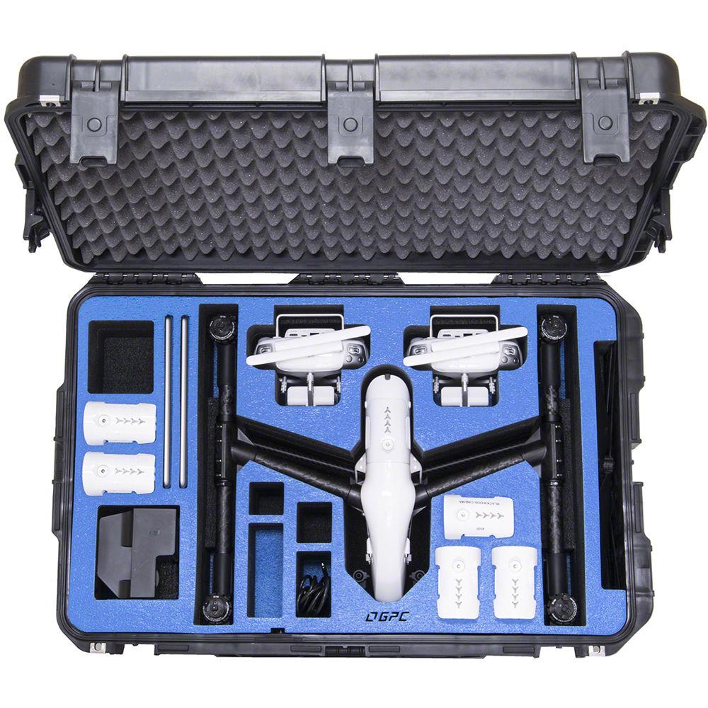 Go Professional Cases GPC-DJI-INSPIRE-1-T-X5 Watertight Hard Case with Wheels for DJI Inspire 1 in Travel Mode