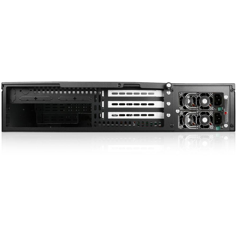 iStarUSA D-200 2 RU Compact Stylish Rackmount Chassis with 750W Redundant Power Supply