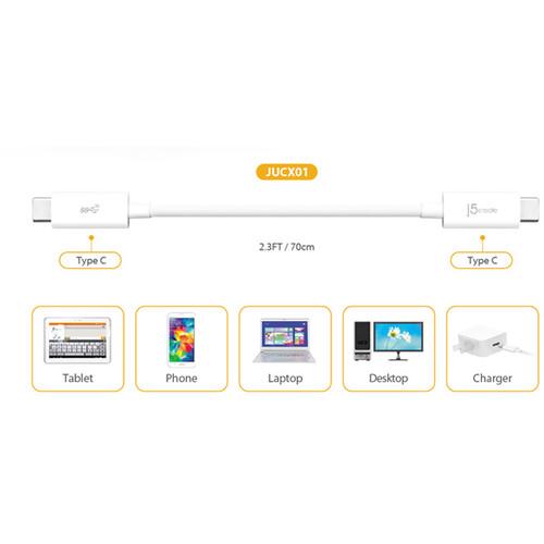 j5create USB 3.1 Type-C to Type-C Coaxial Cable