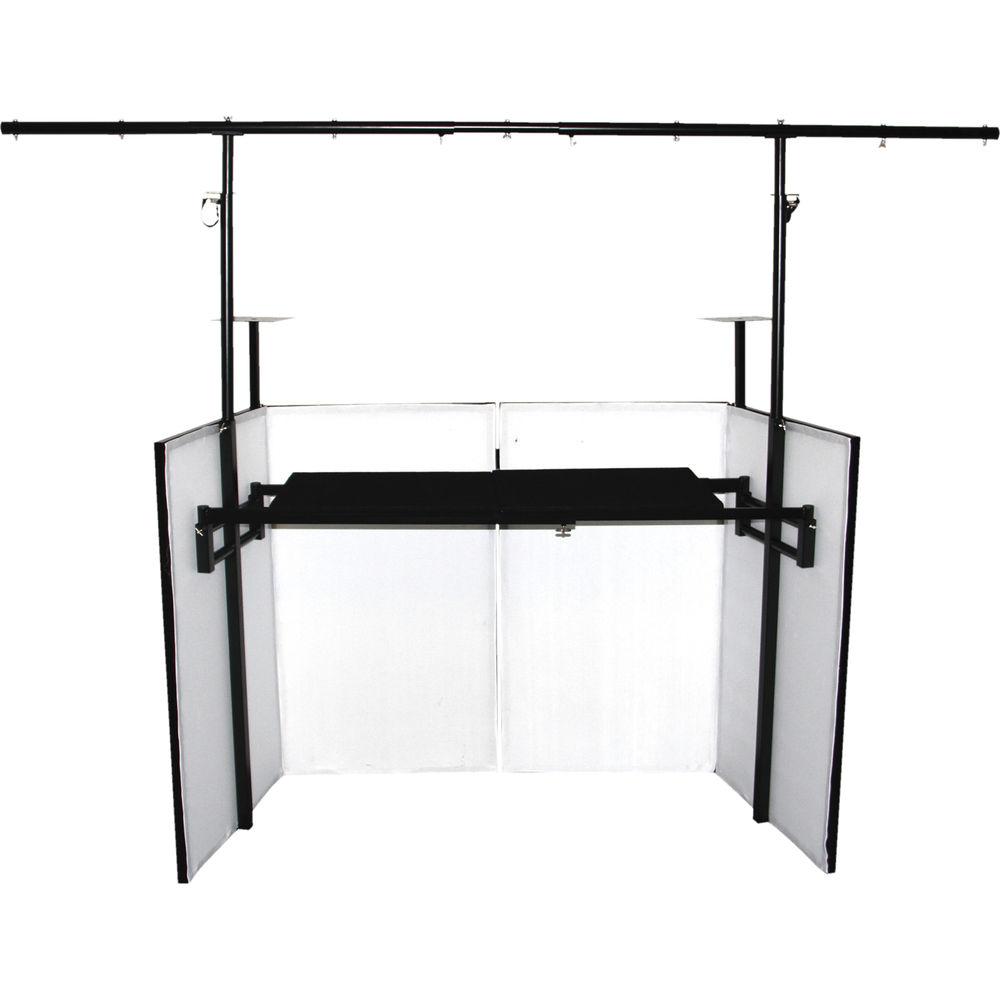 Novopro SDX Foldable DJ Booth with Lighting Bar and Podium Stands
