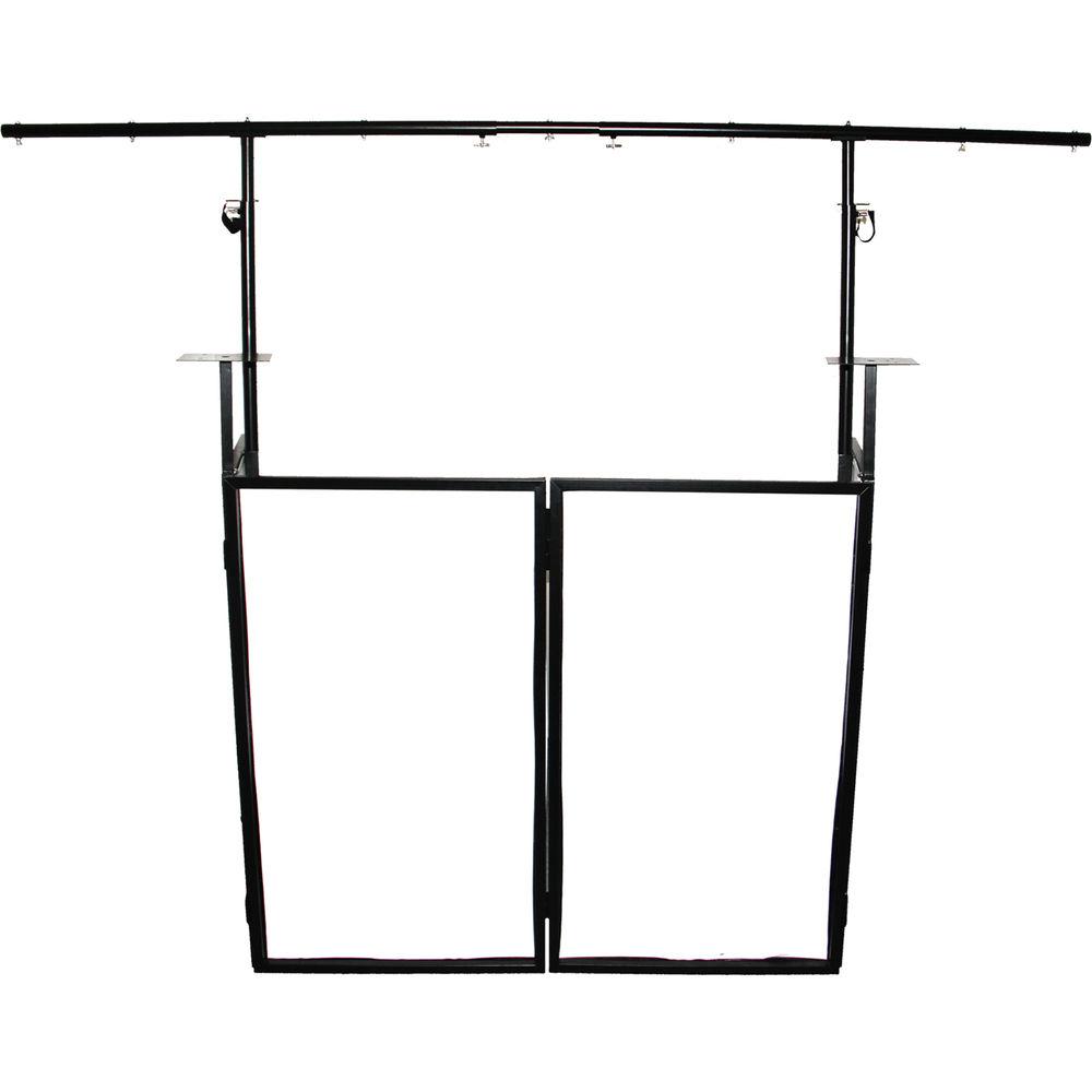 Novopro SDX Foldable DJ Booth with Lighting Bar and Podium Stands