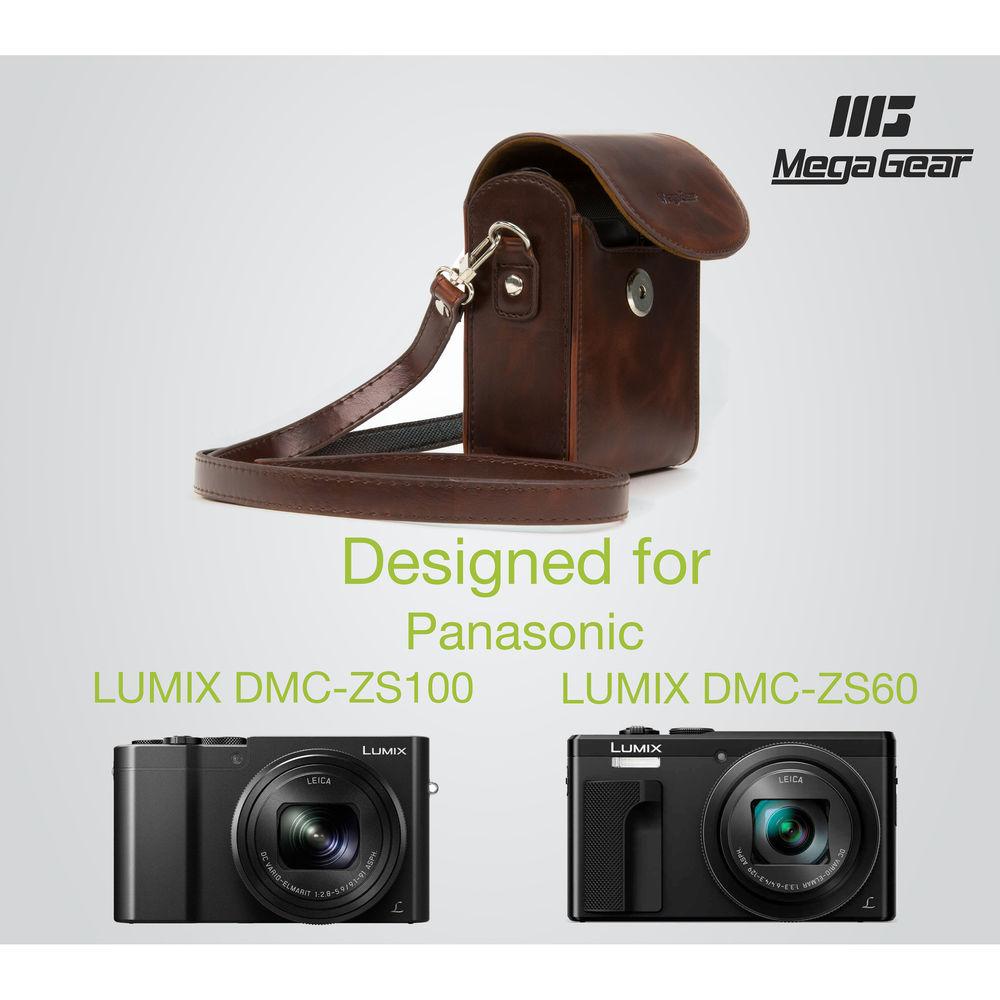 MegaGear Ever Ready  Leather Camera Case for Panasonic Lumix DC-ZS70, DMC-LX10, DMC-ZS60, or DMC-ZS100