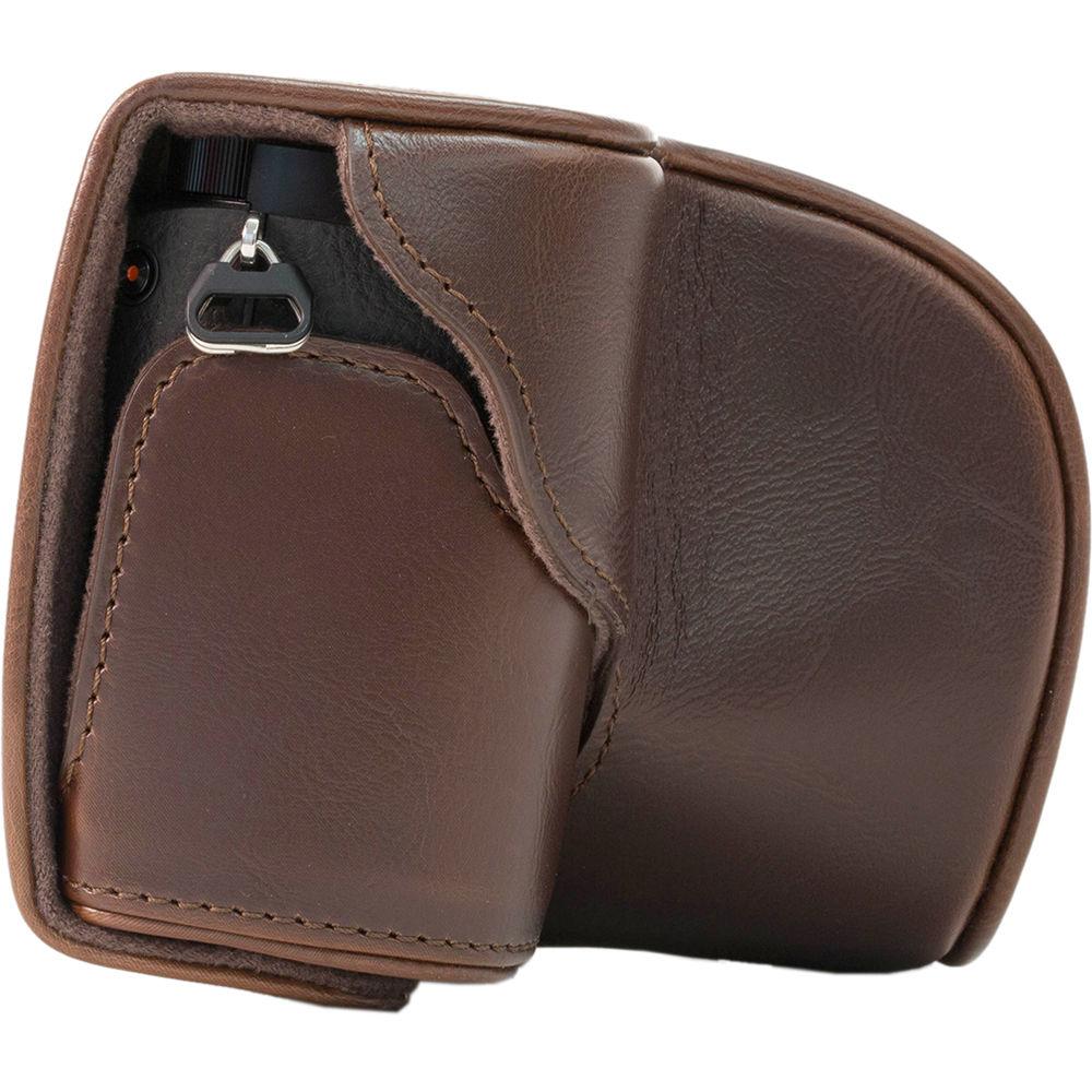 MegaGear Ever Ready PU Leather Case and Strap for Sony Alpha a5100, a5000 with 16-50mm Lens