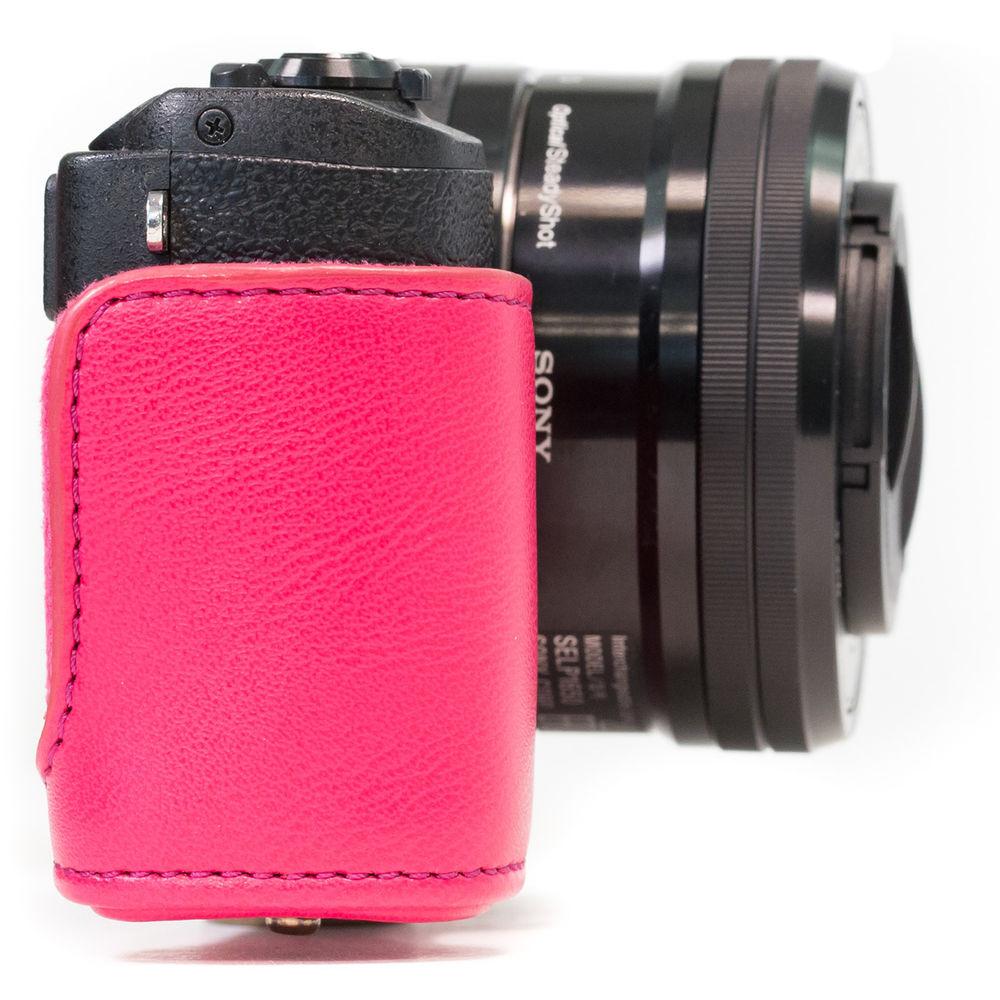 MegaGear Ever Ready PU Leather Case and Strap for Sony Alpha a5100, a5000 with 16-50mm Lens
