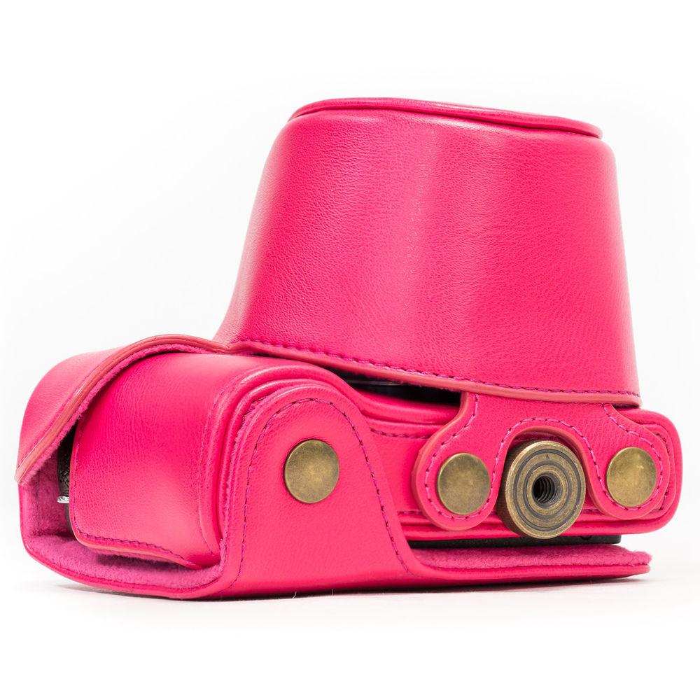 MegaGear Ever Ready PU Leather Case and Strap for Sony Alpha a5100, a5000 with 16-50mm Lens