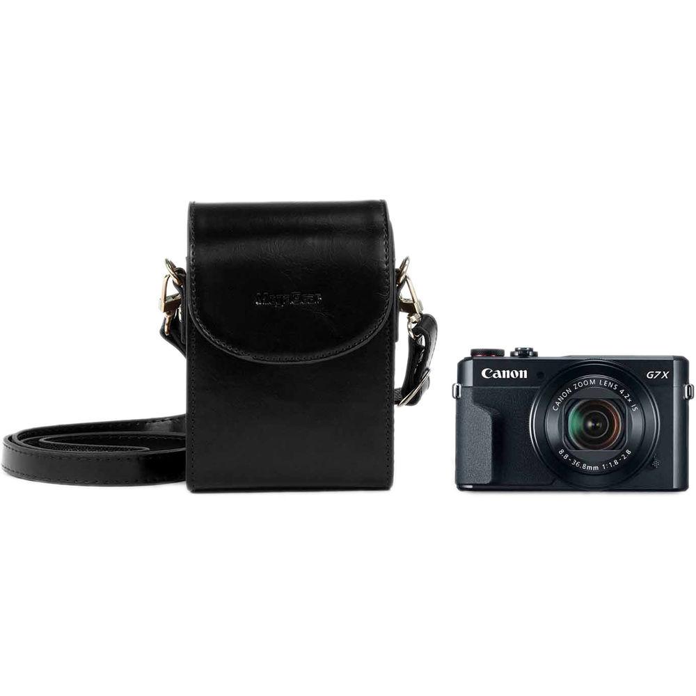 MegaGear Leather Camera Case for Canon PowerShot G7 X Mark II or Canon PowerShot G7 X