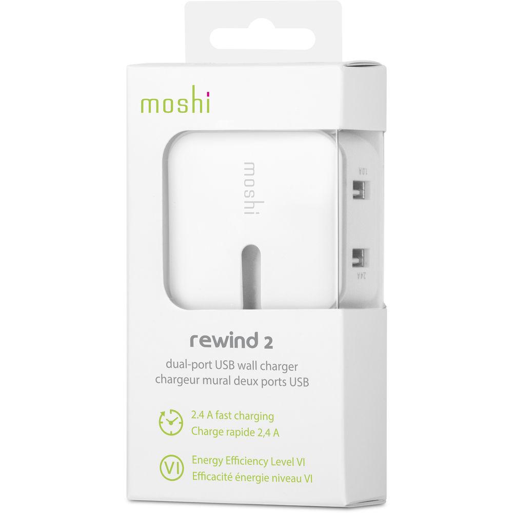 Moshi Rewind 2 Dual-Port USB Wall Charger