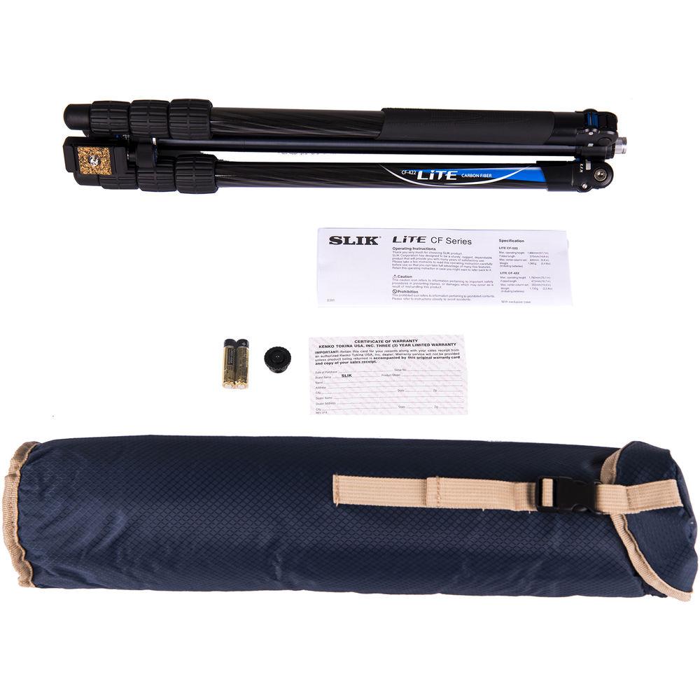 Slik Lite CF-422 Tripod with LED Center Column Flashlight