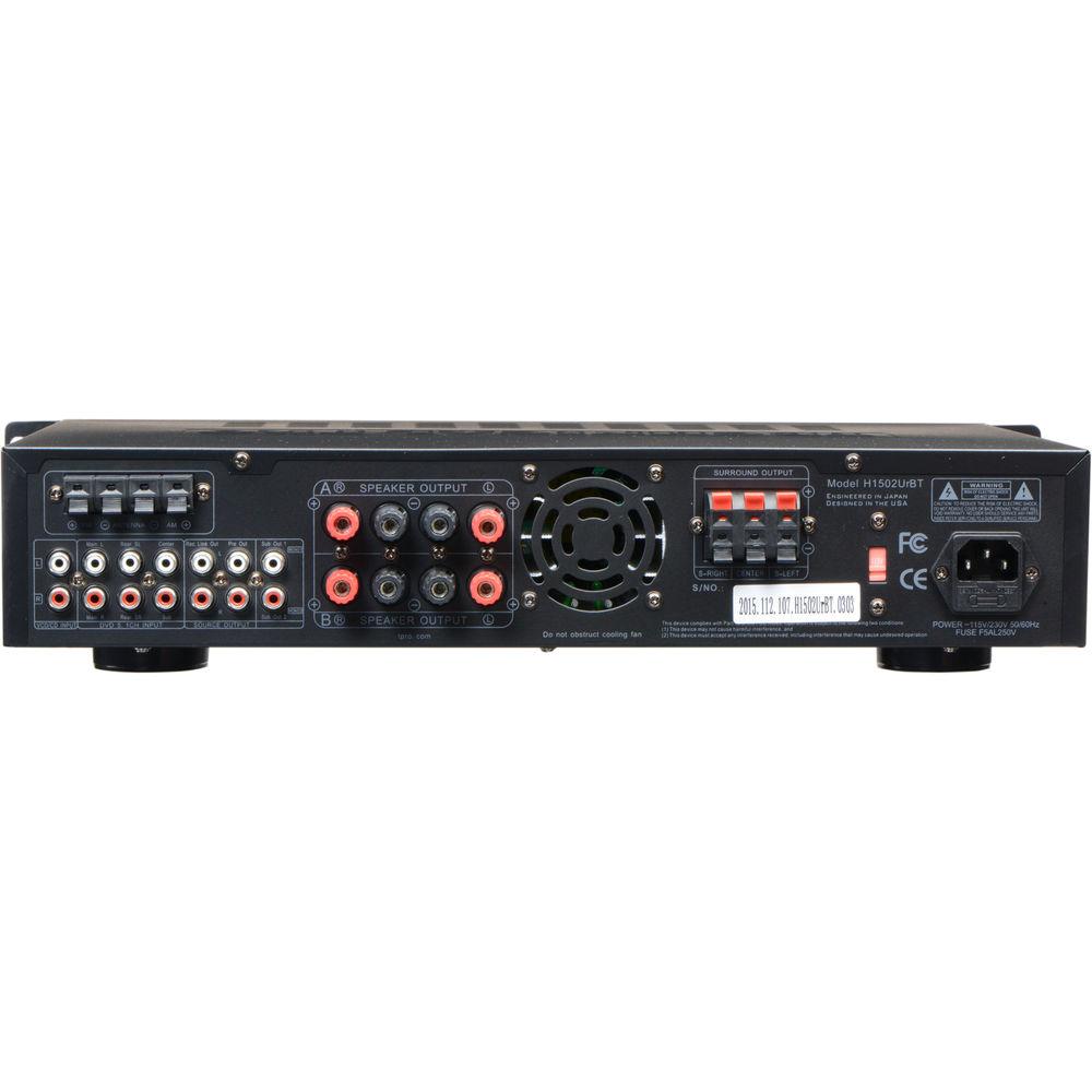 Technical Pro H1502URBT 1500W Digital Hybrid Amplifier Preamp Tuner with USB SD Card & Bluetooth Inputs