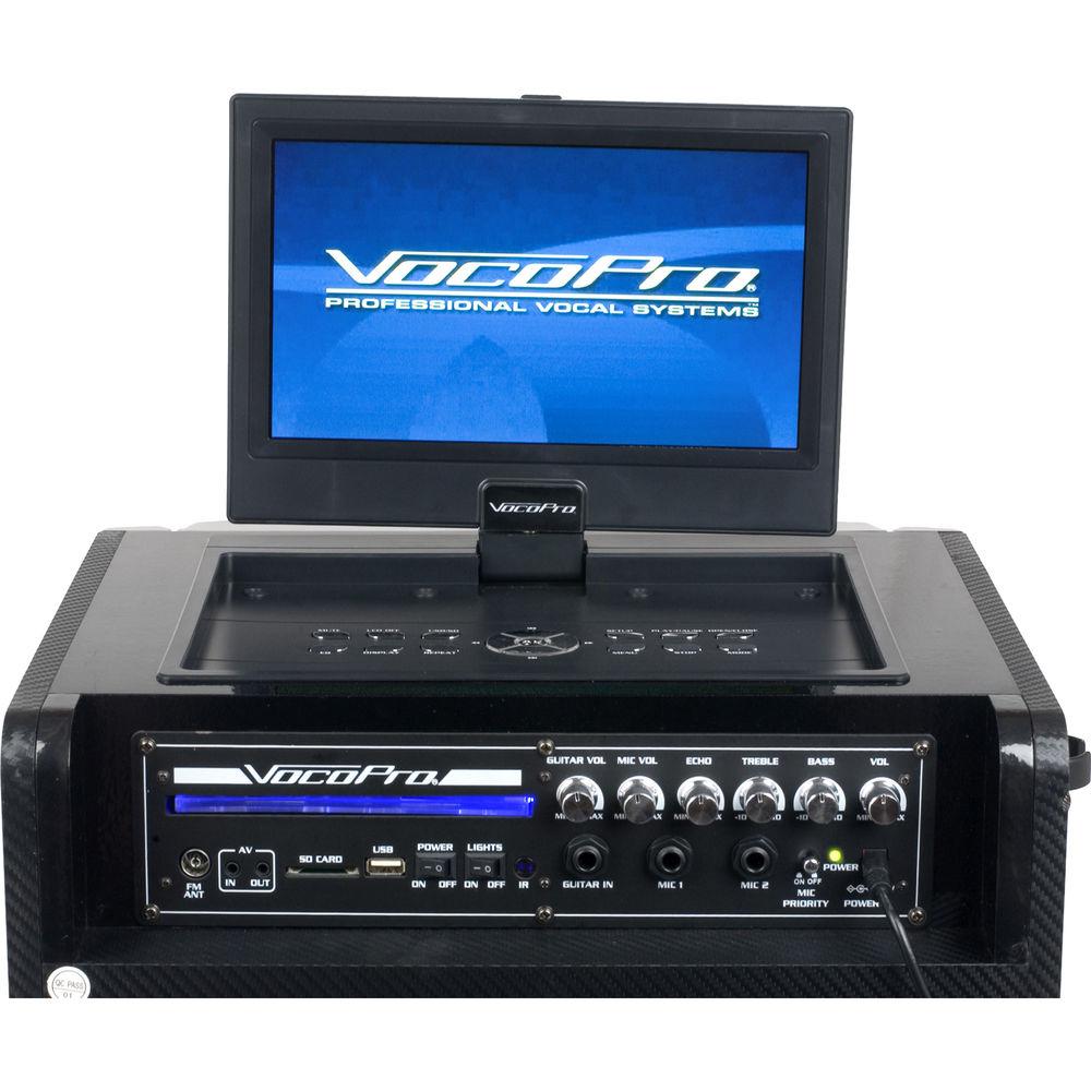 VocoPro DVD Karaoke System with Display Monitor, Lightshow, and Powered Speaker