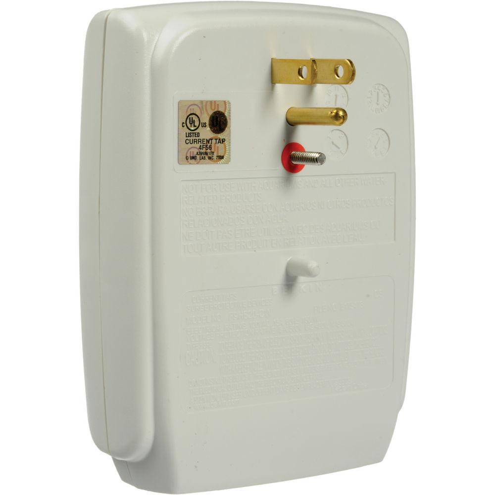 Belkin F9H620-CW 6-Outlet Wall-mount Home Series Surgemaster Surge Protector with RJ-11 Phone Protection - White