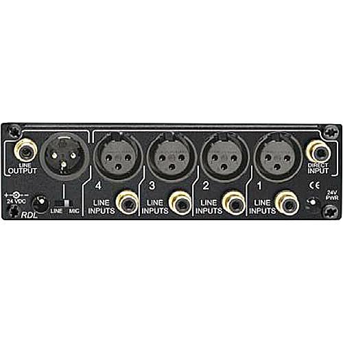 RDL RU-MX4 4-Channel Mic Line Mixer