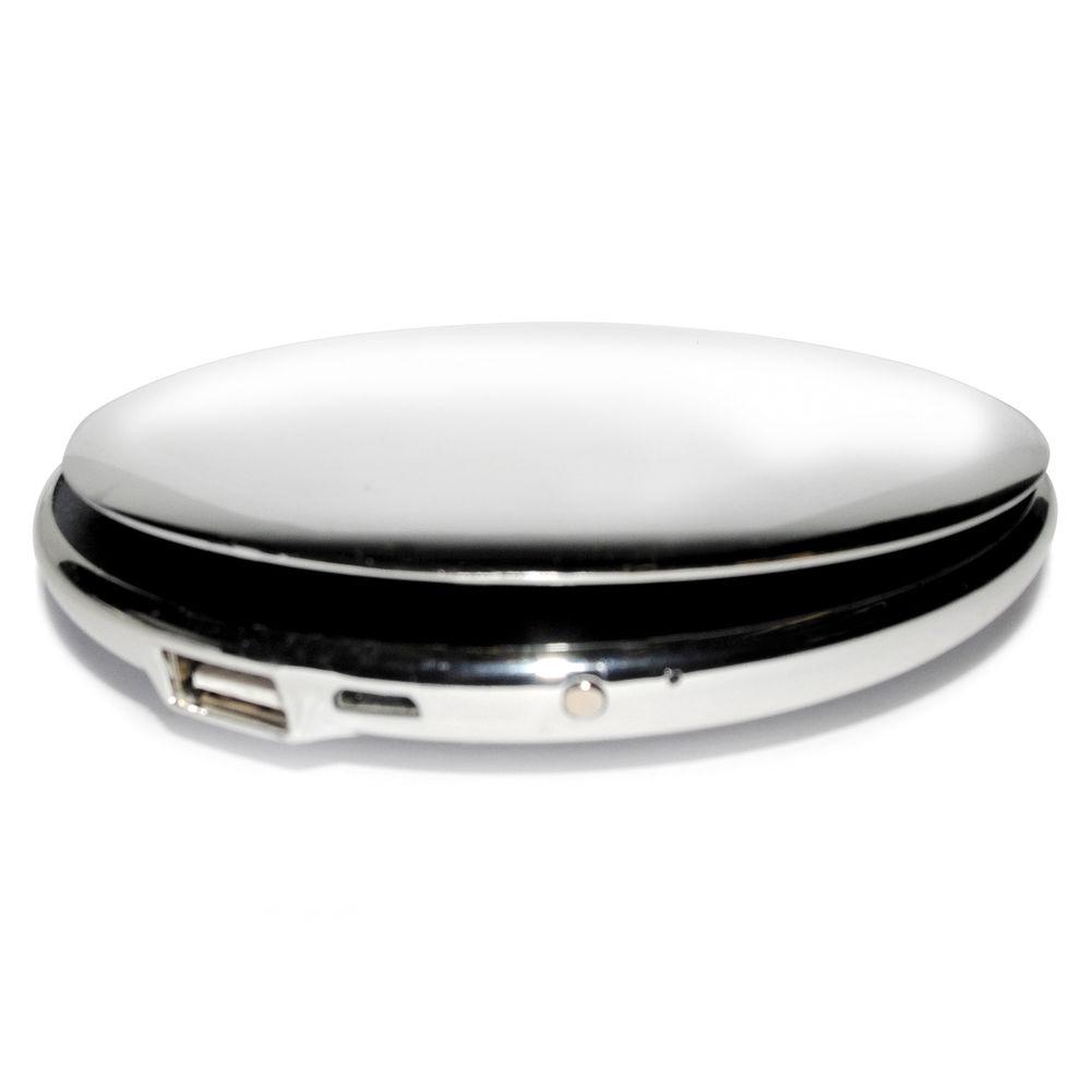 CTA Digital Compact Mirror 5000mAh External Battery Charger