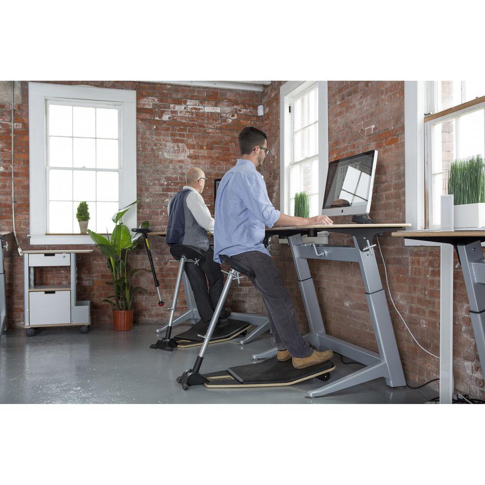 Focal Upright Furniture Locus Standing Desk with Glacier White Laminate Top